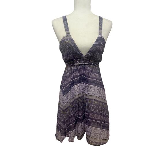 Phax beach dress pool side wear Sz S sheer purple w/beautiful floral detail - Picture 3 of 12